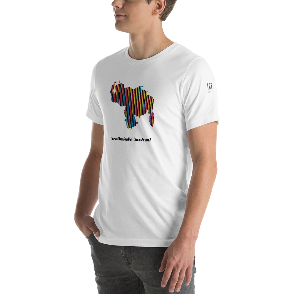 Sentimiento Nacional White T-Shirt Men / Franela Blanca Hombre