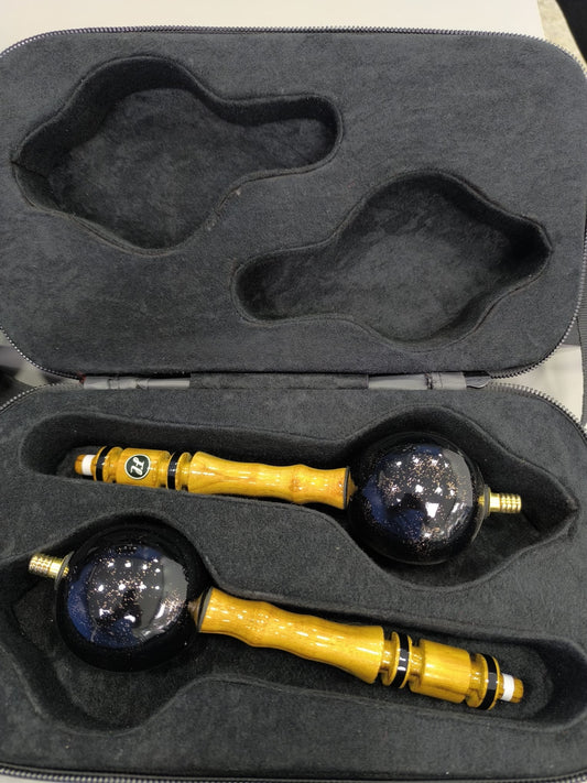 Maracas Llaneras Venezolanas, Tapara Natural, palo claro — Stock en España