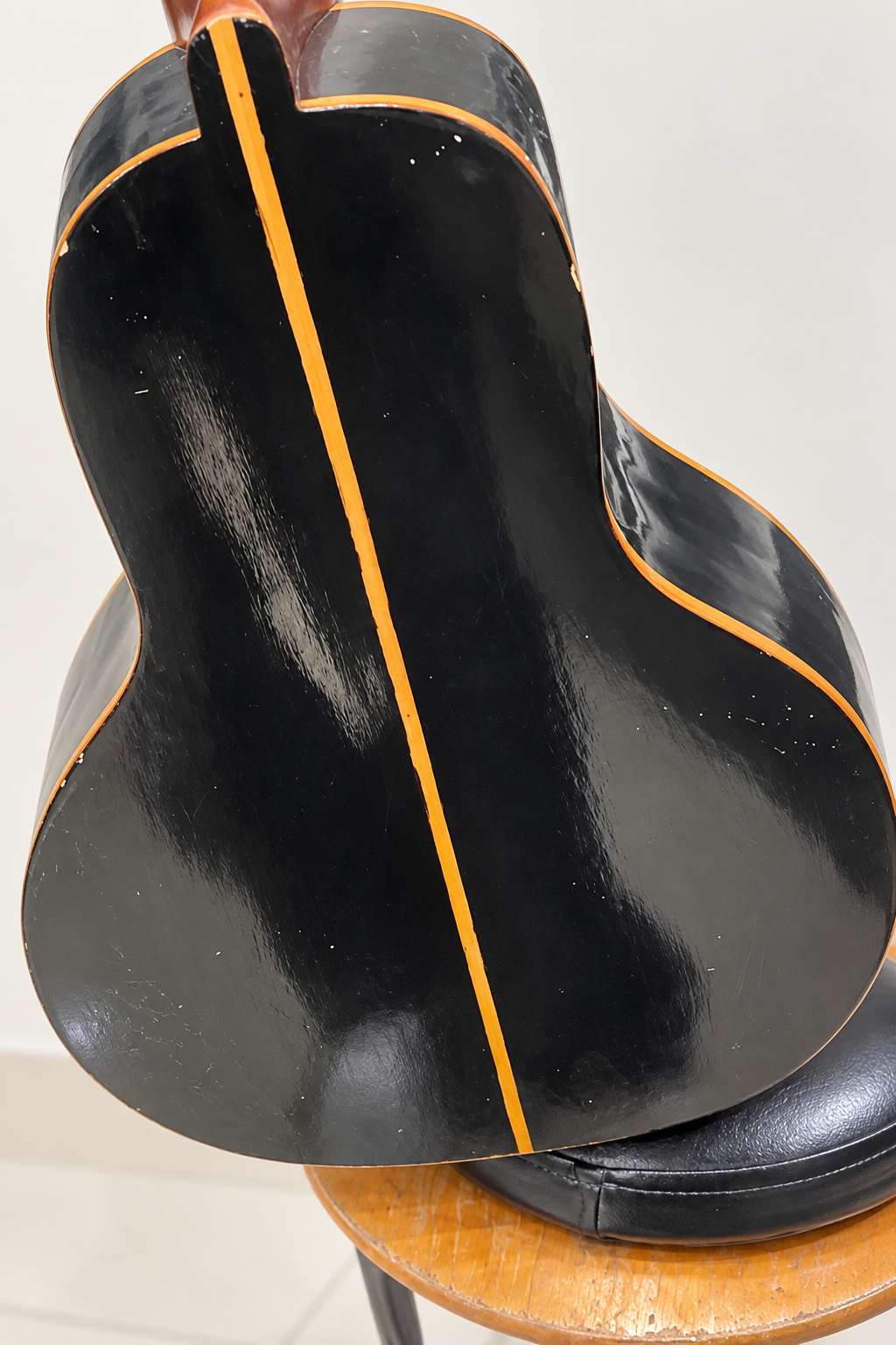 Back view of the exact one-off Bandola Llanera with visible cosmetic wear