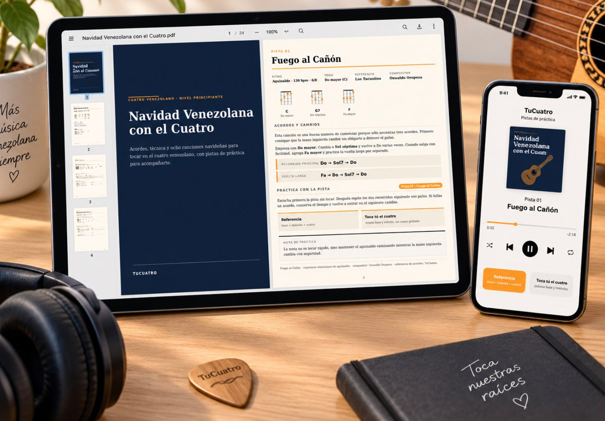 Navidad Venezolana con el Cuatro PDF and digital practice tracks