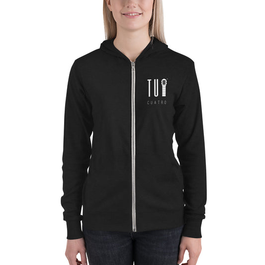 TuCuatro's Unisex zip hoodie