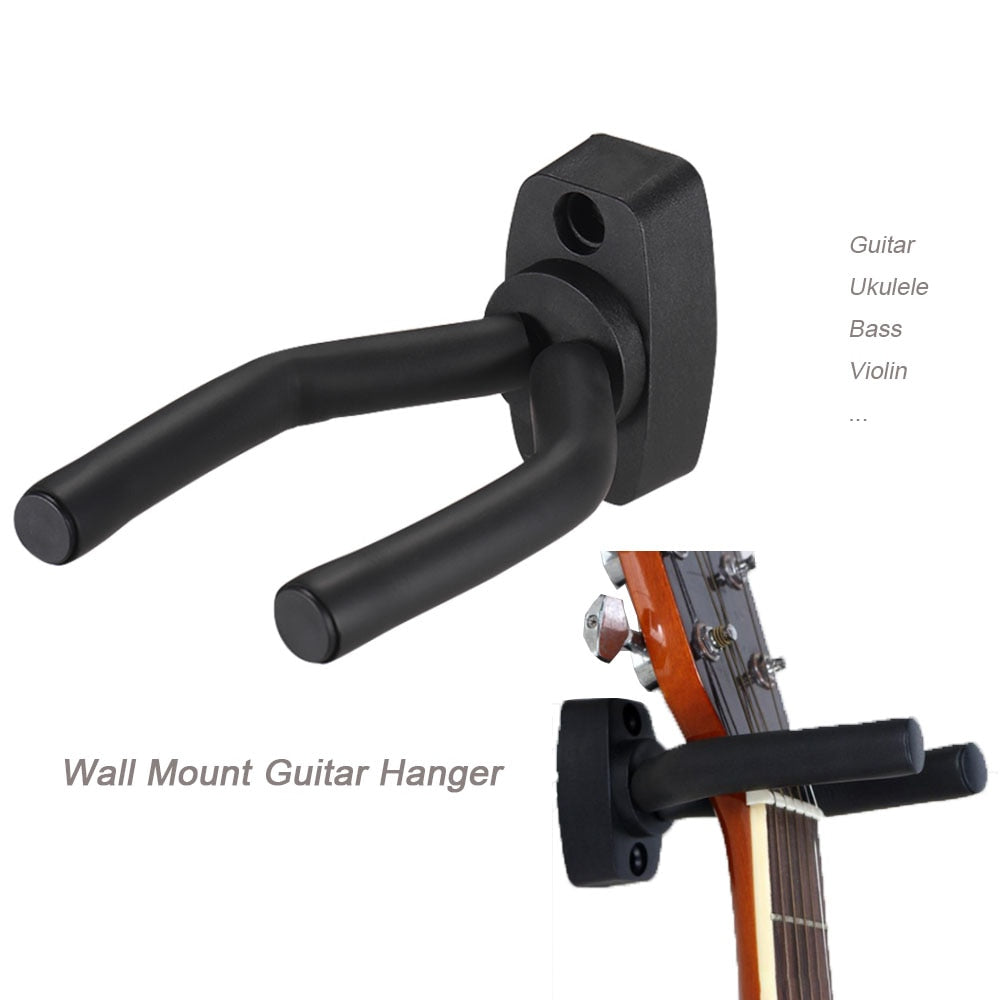 Black Hanger Wall Mount for Ukulele, Cuatro, Cavaquinho or Guitar