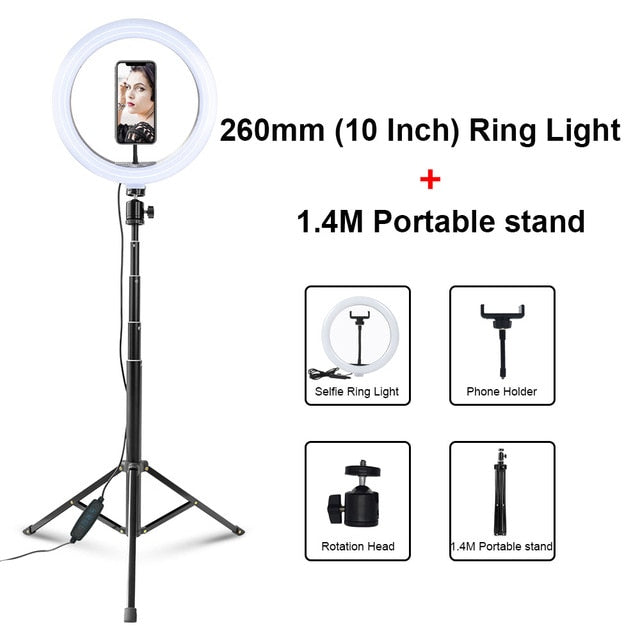 Selfie Ring Light con Tripod para Músicos - Graba Covers para Youtube y videos musicales para Social Media