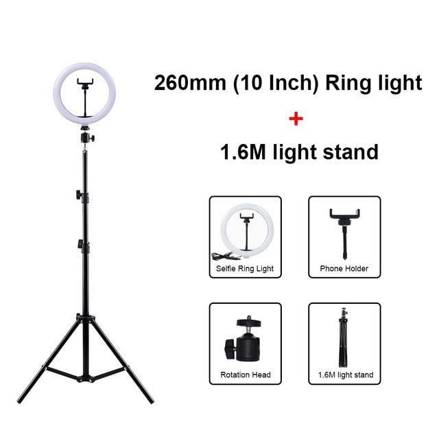 Selfie Ring Light con Tripod para Músicos - Graba Covers para Youtube y videos musicales para Social Media