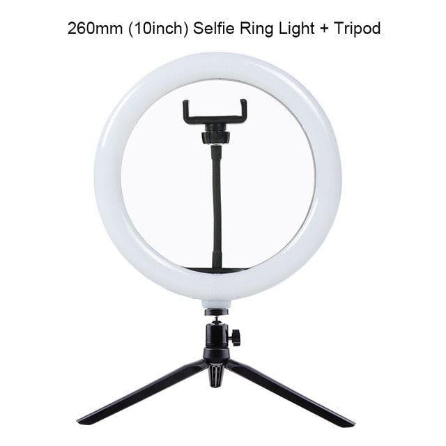 Selfie Ring Light con Tripod para Músicos - Graba Covers para Youtube y videos musicales para Social Media
