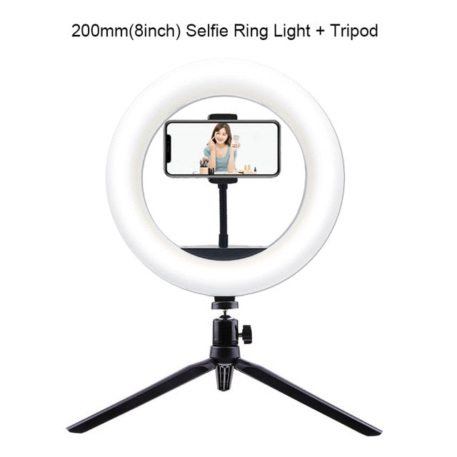 Selfie Ring Light con Tripod para Músicos - Graba Covers para Youtube y videos musicales para Social Media